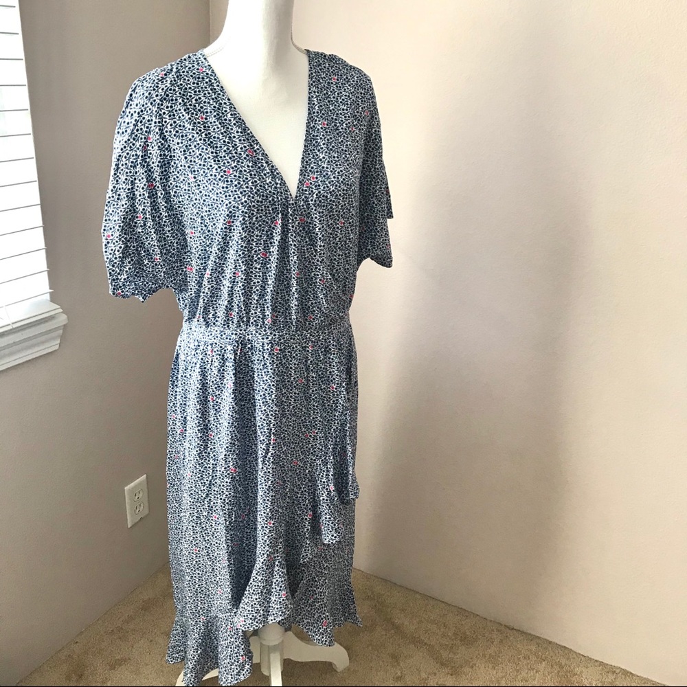 J.CREW NWT flowery cover up dress size L